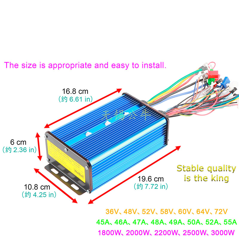 DC Brushless Motor Controller  - đánh giá và giá 72V 45A Dual Controller