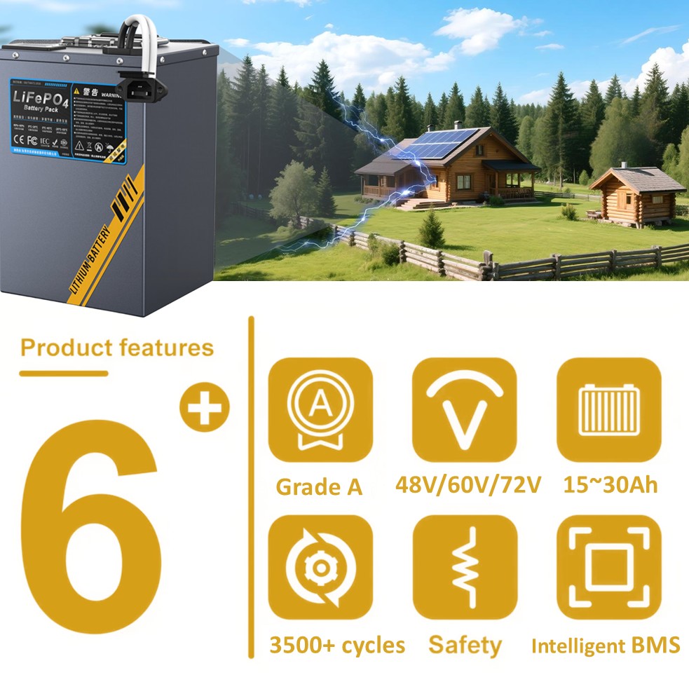 Long Life 48V 60V 72V LifePO4  - đánh giá và giá 72V 30Ah Lifepo4 Battery Pack