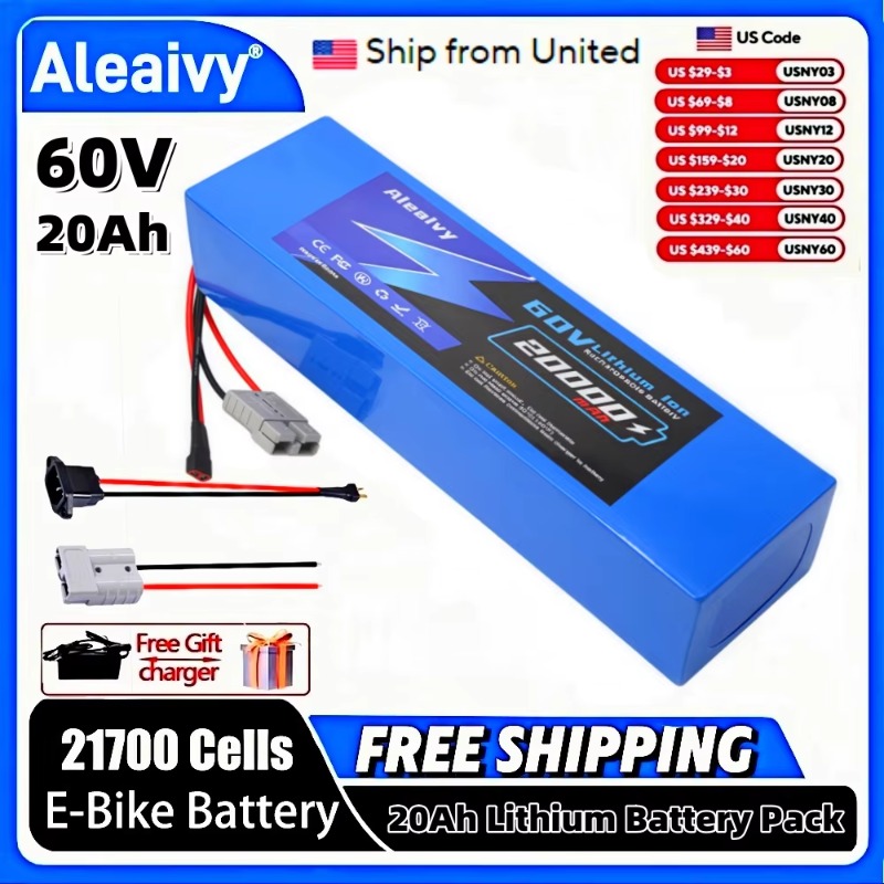 Aleaivy 60V 20Ah 30Ah 21700 Li - đánh giá và giá 60V 30Ah 21700 Battery Pack