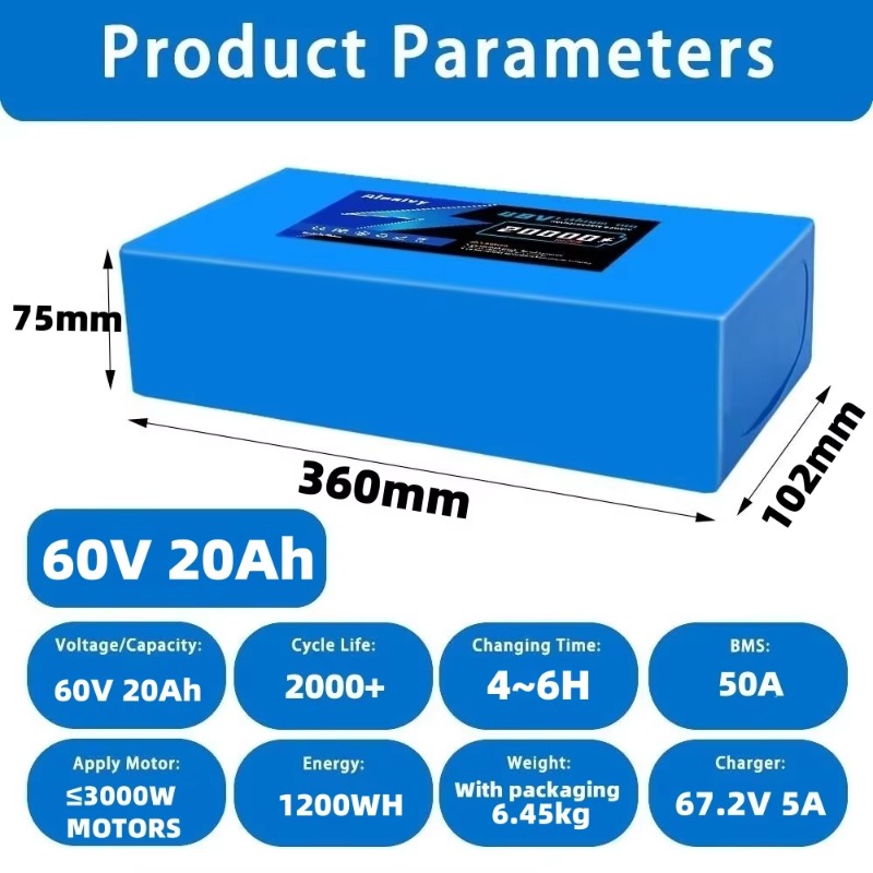 Aleaivy 60V 20Ah 30Ah 21700 Li - đánh giá và giá 60V 30Ah 21700 Battery Pack