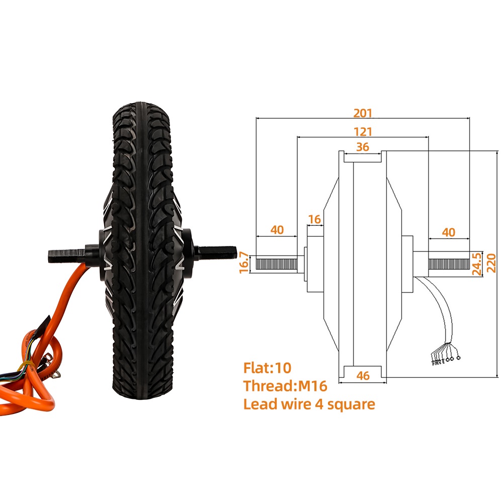 Electric Bicycle Wheel Drive M - đánh giá và giá 60V 5000W Brushless Hub Motor