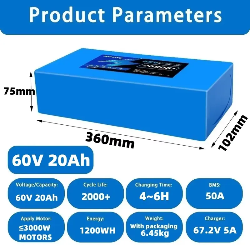 Aleaivy 60V 20AH 30AH 21700 Li - đánh giá và giá 60V 30Ah 21700 Battery Pack