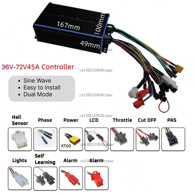 Dual-channel 36V 48V 52V 60V 7 - đánh giá và giá 72V 45A Dual Controller
